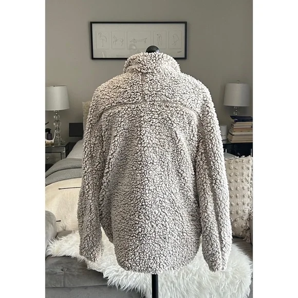 Thread & Supply Sherpa Pullover Sweatshirt Size Large L - Picture 3 of 9